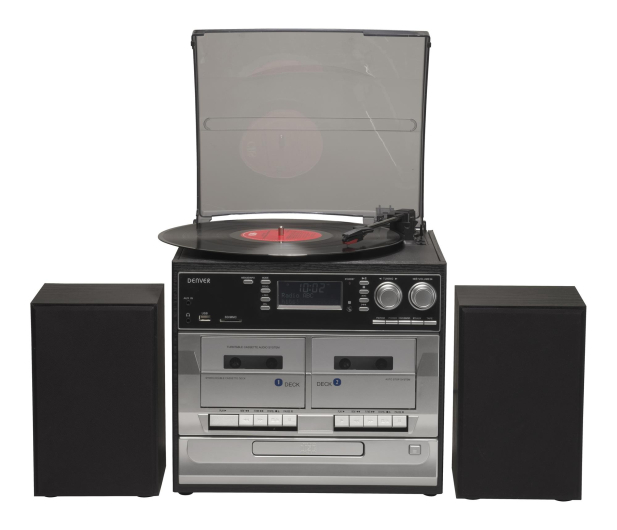 Denver Miniwieża Denver MRD-166 z gramofonem i radio DAB+/FM czarna - 1535051 - zdjęcie